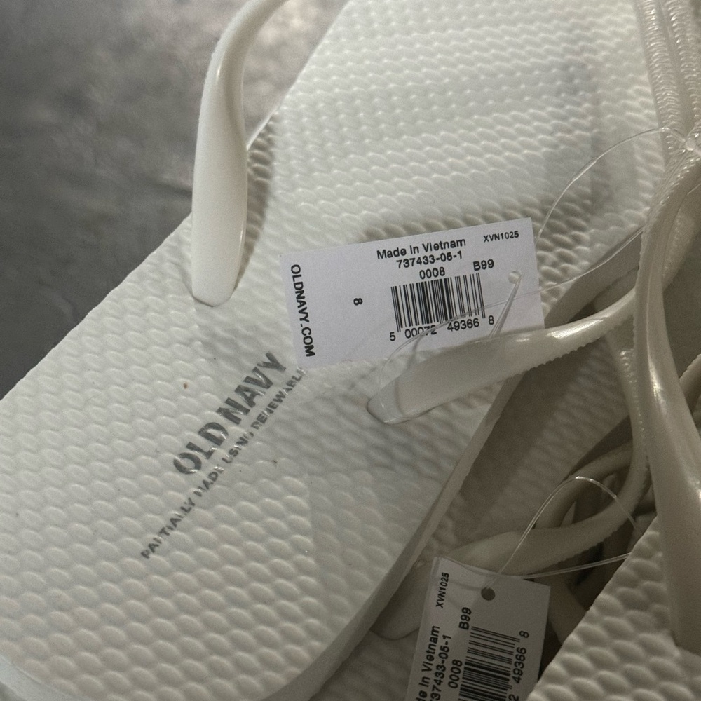 Old Navy White Flop Flops